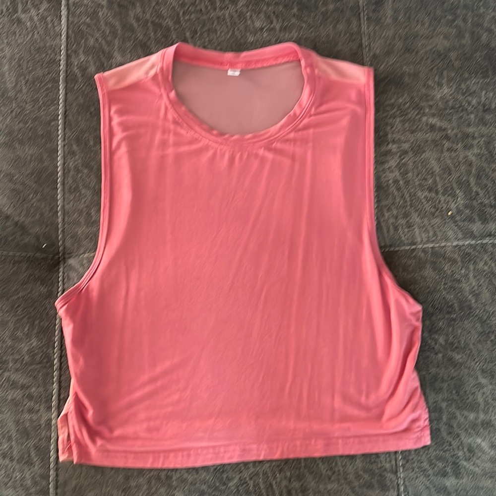 Pink Workout Crop Top
